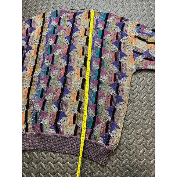 90s vintage St. Croix Shop oversized‎ coogi style jumper abstract design size M - Picture 8 of 8